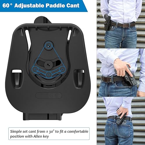 Miniatura 10 de OWB - Funda para S&W M&P 0.354 in.40 tamaño completo, funda de cinturón de remo exterior moldeada a medida también se adapta a Smith y Wesson MP 2.0