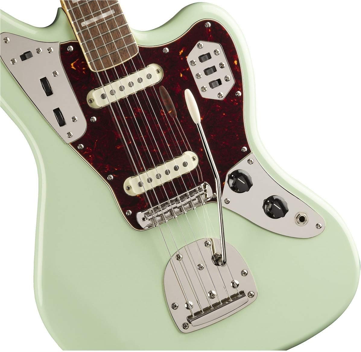 Squier Classic Vibe 70s Jaguar Electric Guitar, with 2-Year Warranty, Surf Green, Laurel Fingerboard