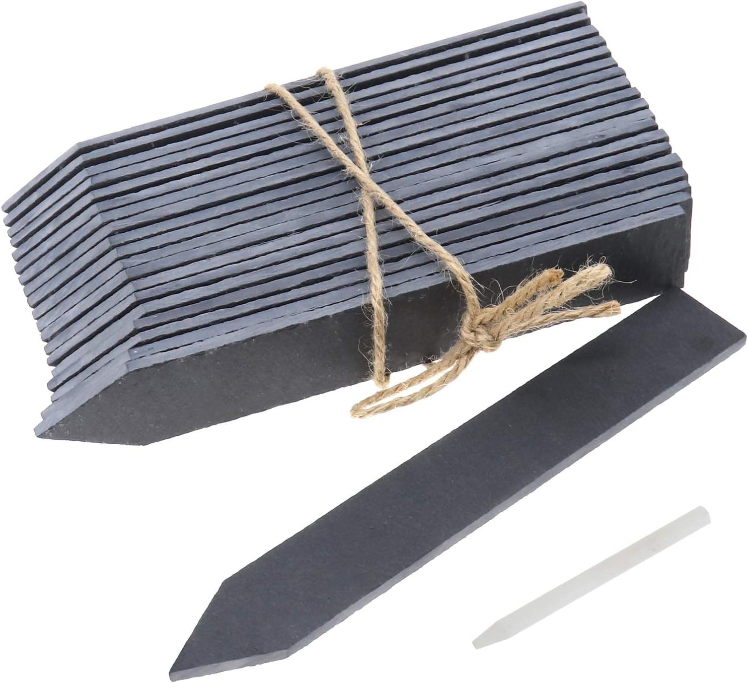 Navaris Slate Garden Labels 10 Natural Slate Plant Labels for Outdoor