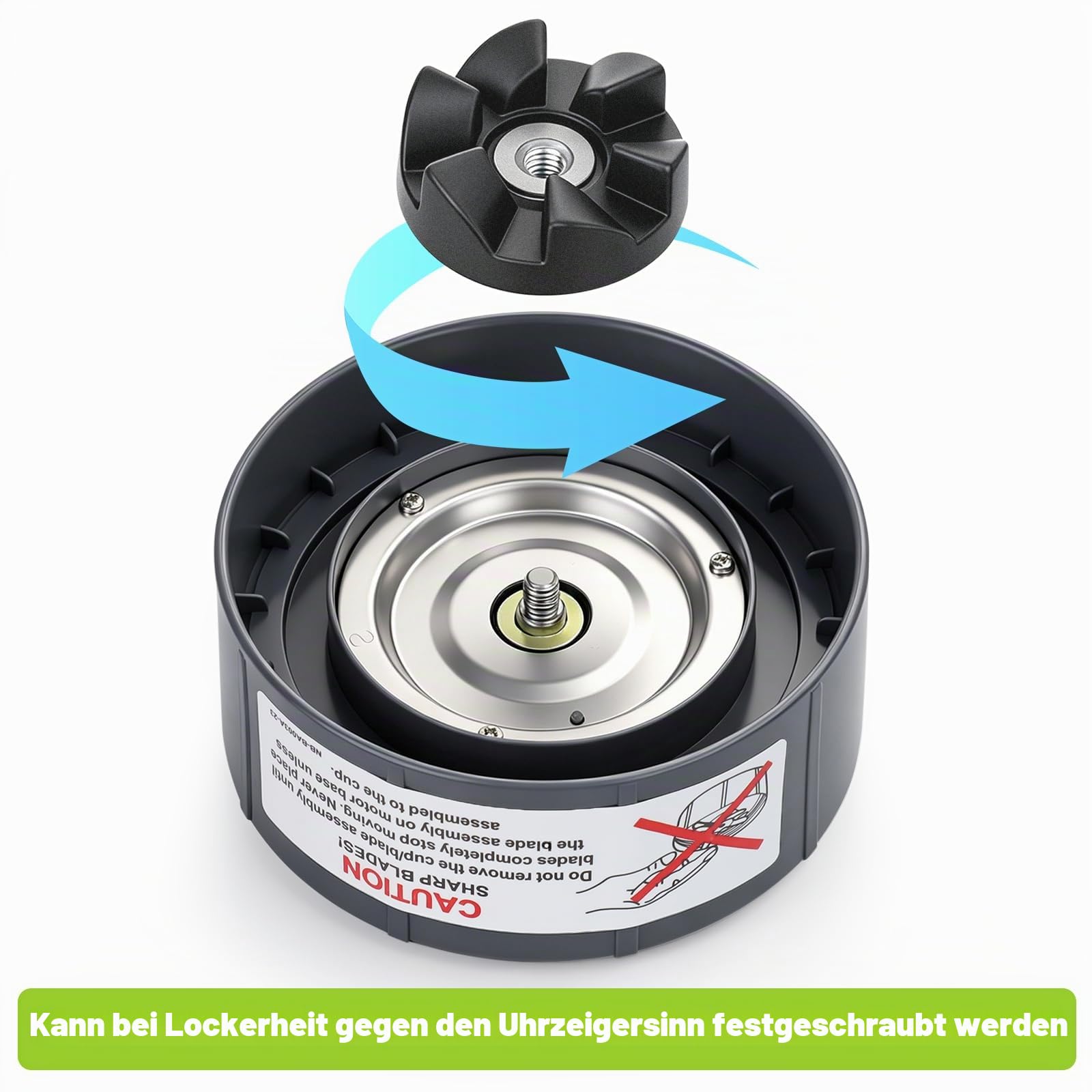 Ersatz Entsafter Klingen, grau, passend für Original NutriBullet 600 W/900 W Pro Extctor Blade Serie mit Silikon O-Ring für NutriBullet Blender Blade Ersatzteile