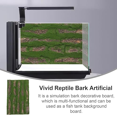 Miniatura 9 de EXCEART Fondo de corteza de terrario, corteza artificial, fondo de reptil, acuario, pecera, decoración de reptiles para araña, gecko, lagarto,