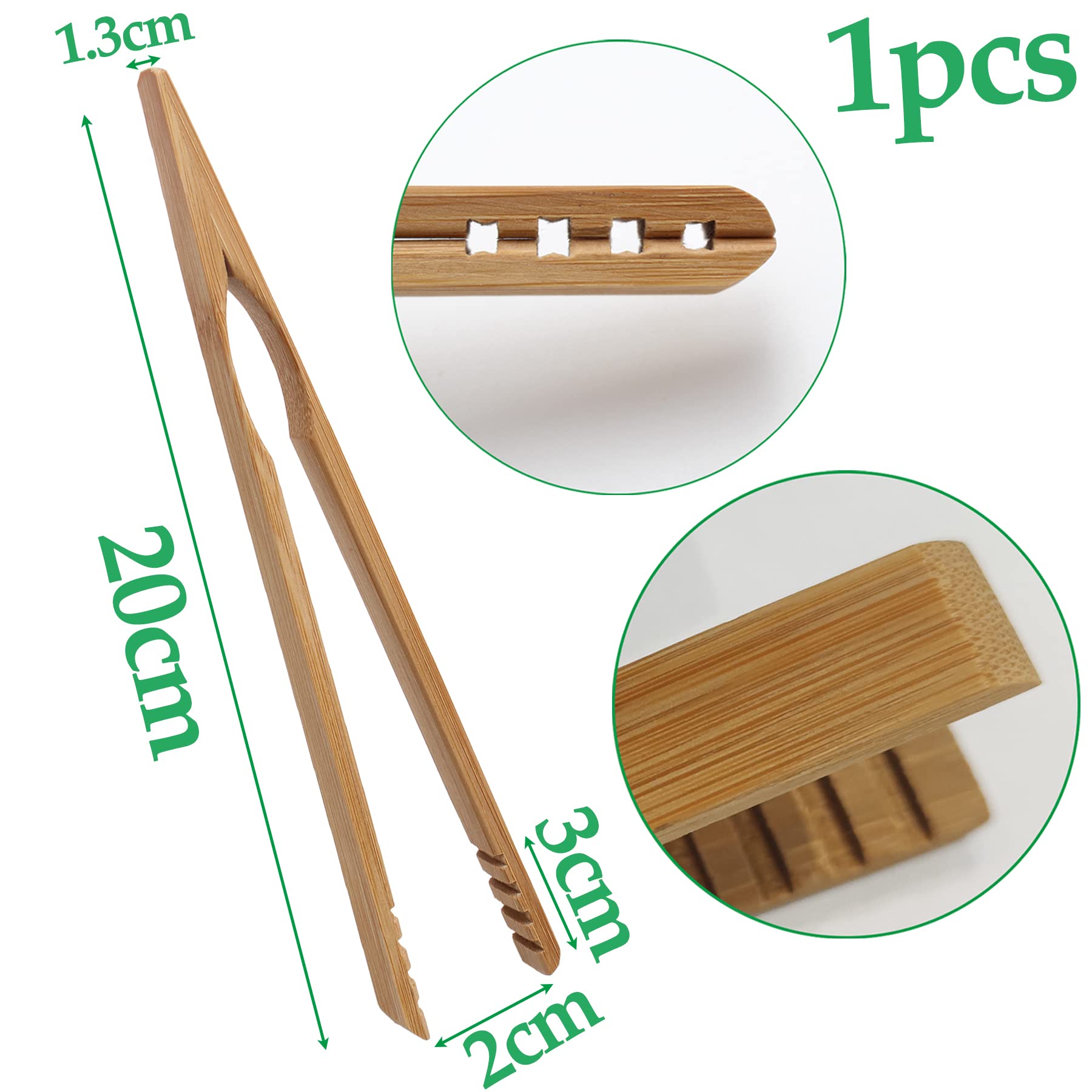 Pinces à Toast Classiques Réutilisables En Bambou - Pince De Cuisson En Bois Ideale Pour Grille Pain Fruits Pain Et Cornichons Ustensile De Cuisine Pour Fromage Lot De 2