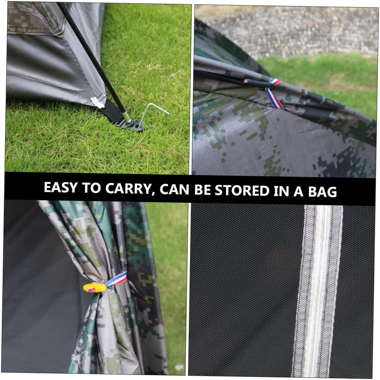 1pc Lightweight Outdoor Camping Tent Rainproof Shelter for Hiking Fishing and Beach Activities Portable Easy to Carry Design