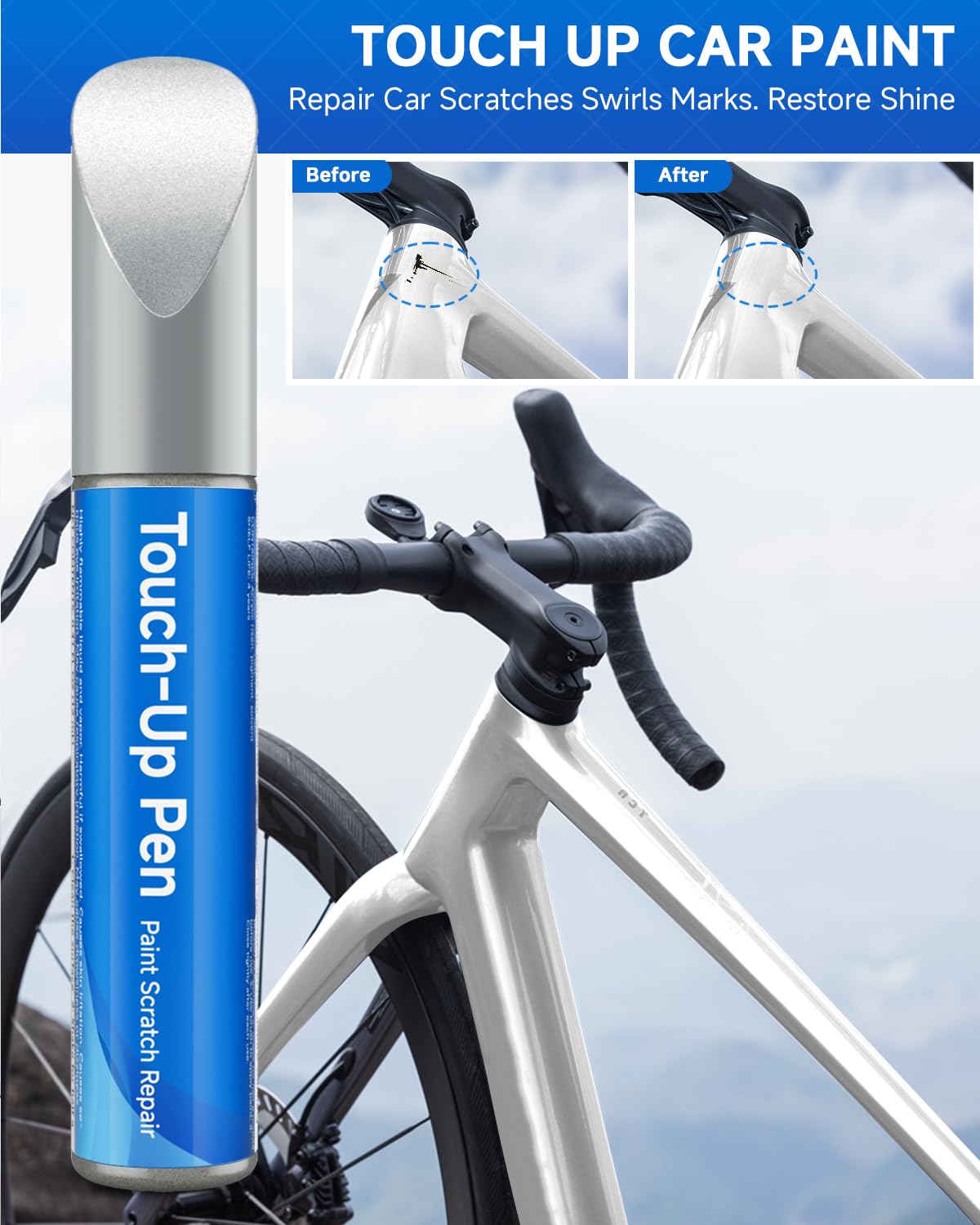giant bicycle touch up paint Blue Ashes Satin(#586b7a) Bike Compatible with Exact Match Bike Paint for Scratched or Chipped Bike Frames : Automotive 7-panel YUM Yumbrella Rig | Battery:48V20AH Lithium Battery