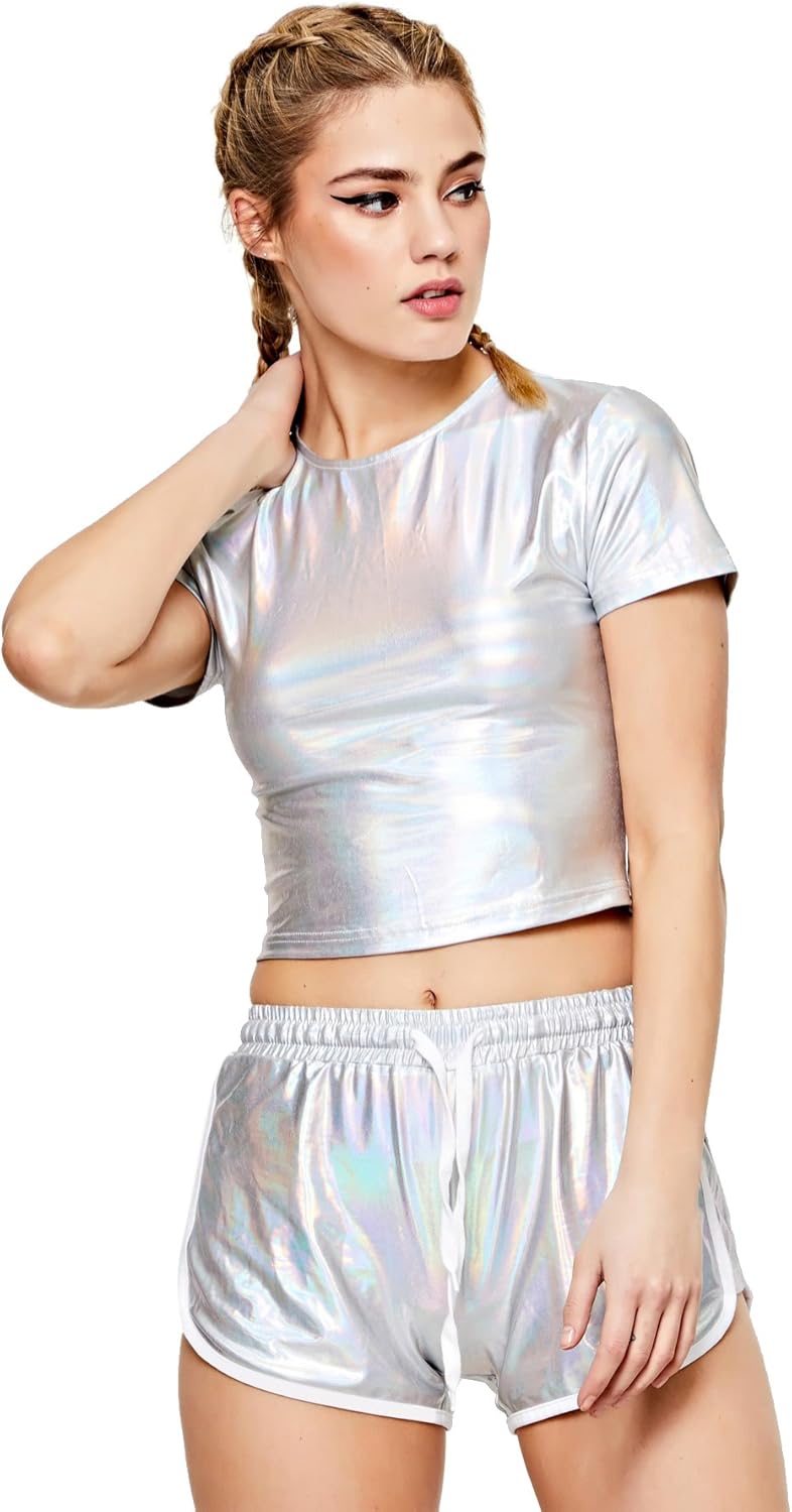 Juego de Pantalones Cortos y Top Metálico para Ecuador Ubuy