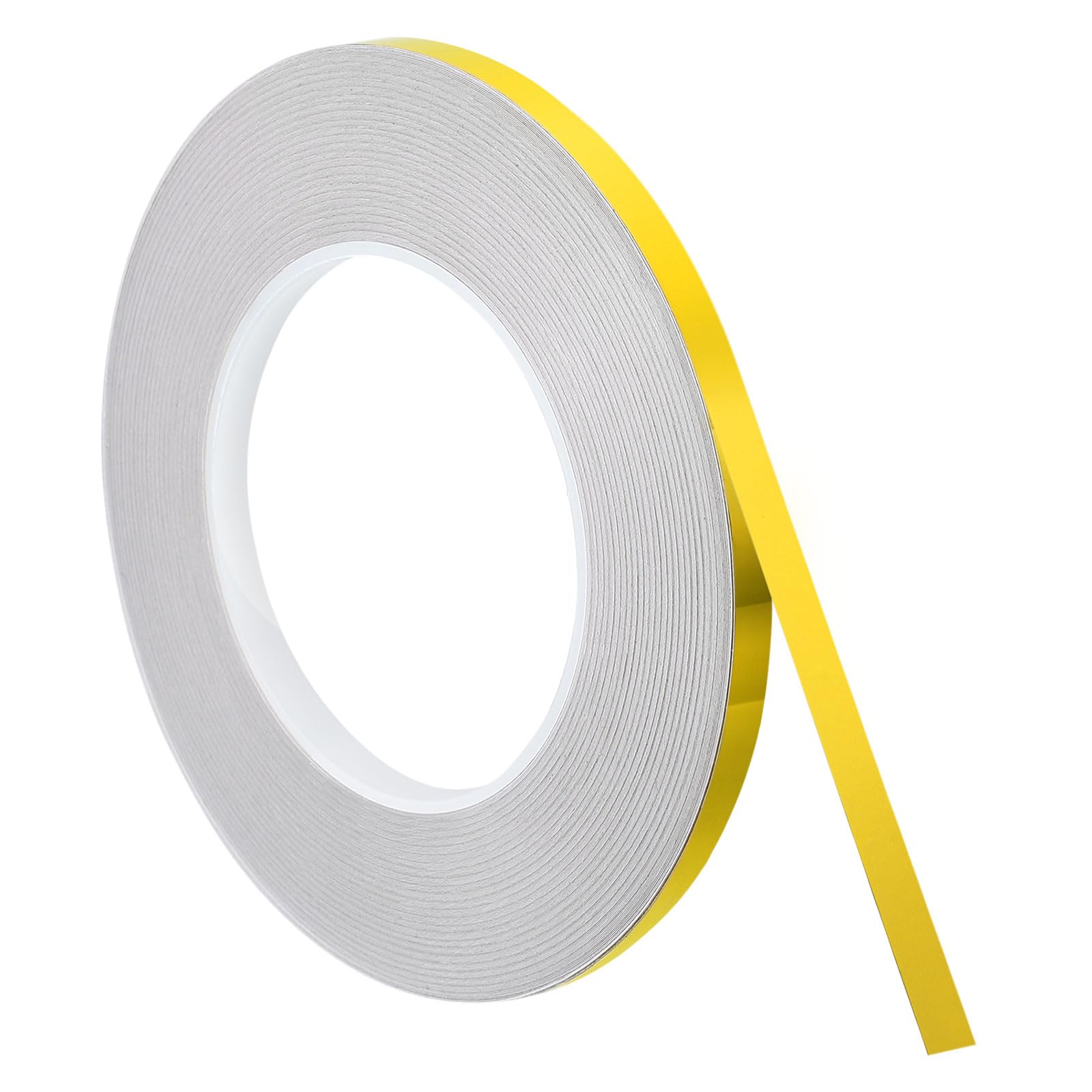 sourcing map Metallic Tape, 0.31 in x 164 ft Self Adhesive Metalized Polyester Film Tape Waterproof Shiny Washi Tape for Walls Graphic Arts Gifts Wrapping Crafts Decoration, Gloss Gold