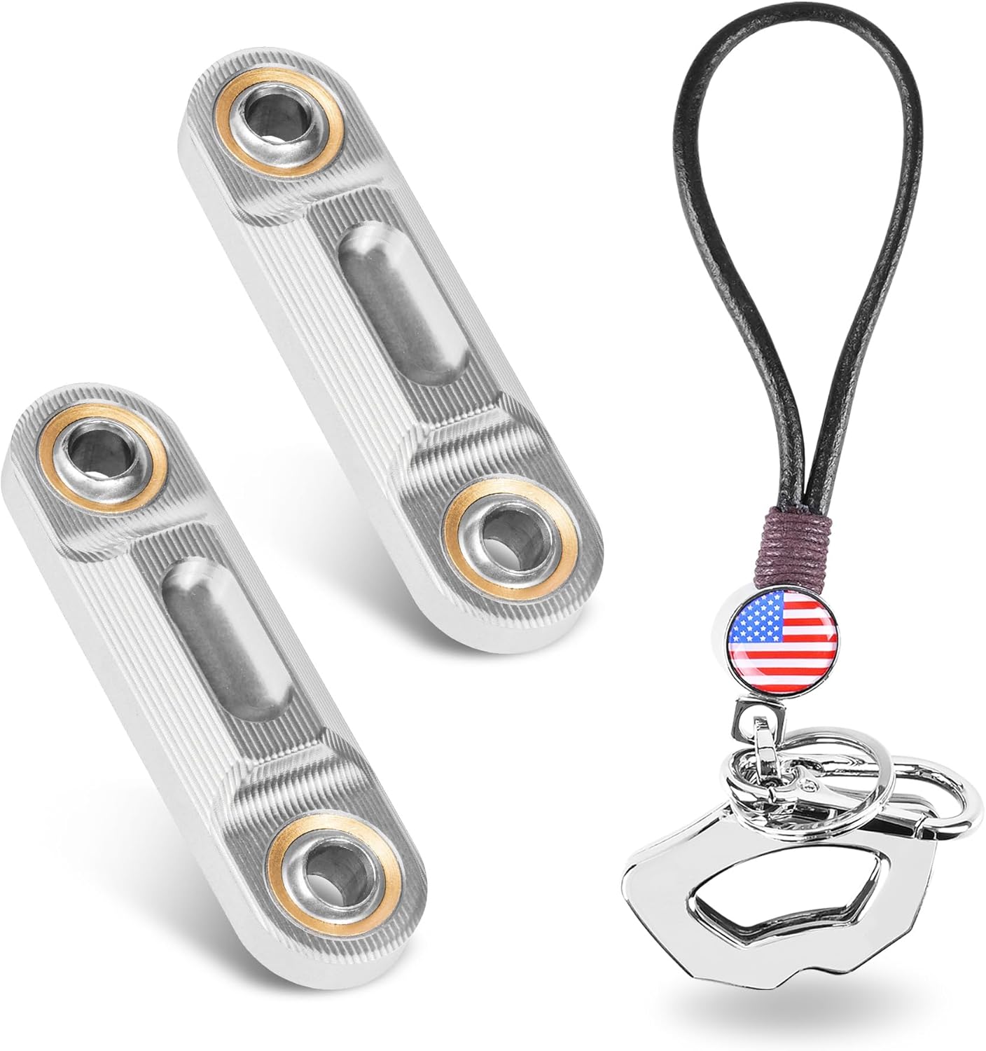Sway Bar End Links Aluminum and Key Holder Cover with Leather Strap for Can-Am Spyder F3 RT RT-S ST RSi RT Limited