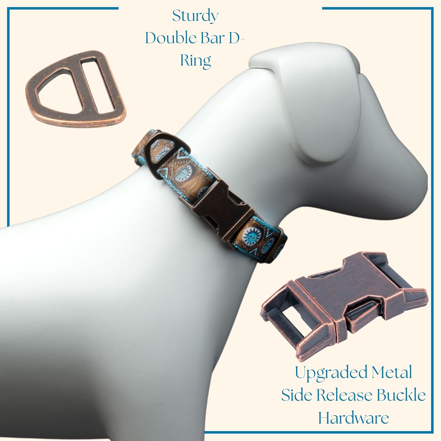 Country Brook Petz - Saddle Up Signature Dog Collar - We Donate to A Shelter with Each Purchase (1 Inch, Medium)