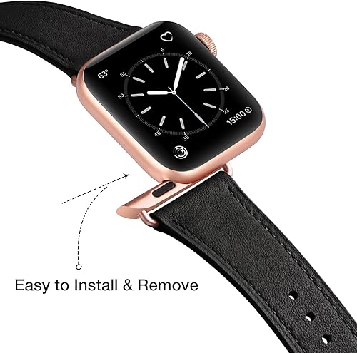 Miniatura 3 de MNBVCXZ Compatible con Apple Watch Band de 1.496 pulgadas, 1.575 pulgadas, 1.614 pulgadas, 1.654 pulgadas, 1.732 pulgadas, 1.772 pulgadas, 1.772
