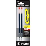 Pilot, G2 Gel Ink Refills, Ultra Fine Point 0.38 mm, Red, Pack of 2 – view 1