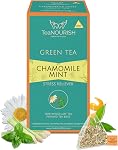 TeaNOURISH Turmeric Ginger Green Tea | 20 Count Pyramid Tea Bags | Darjeeling Whole Leaf Tea | Blended with Indian Turmeric, Ginger & Cinnamon | 100% NATURAL INGREDIENTS