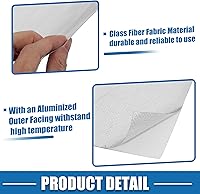 Vista 5 de Funda protectora térmica para automóvil, protección contra el calor extremo, cubierta térmica aluminizada de 60 x 12 pulgadas