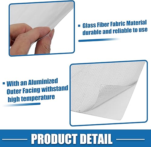 Miniatura 5 de Funda protectora térmica para automóvil, protección contra el calor extremo, 24 x 48 pulgadas, cubierta térmica aluminizada