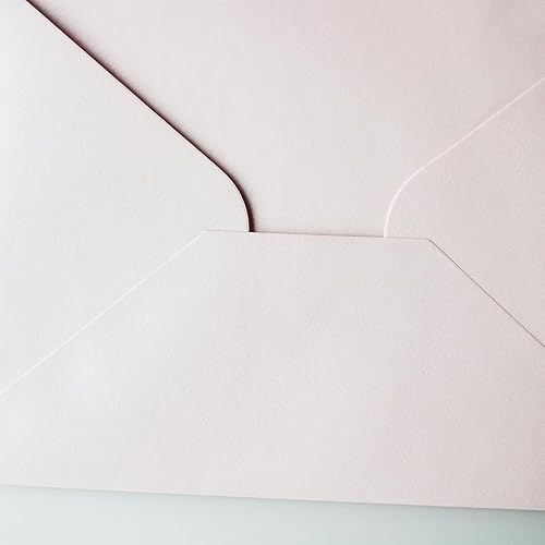 Miniatura 5 de 50 sobres A7 color rosa perla, sobres autosellantes de 5 x 7 pulgadas, perfectos para invitaciones de boda, cumpleaños, fotos, invitaciones