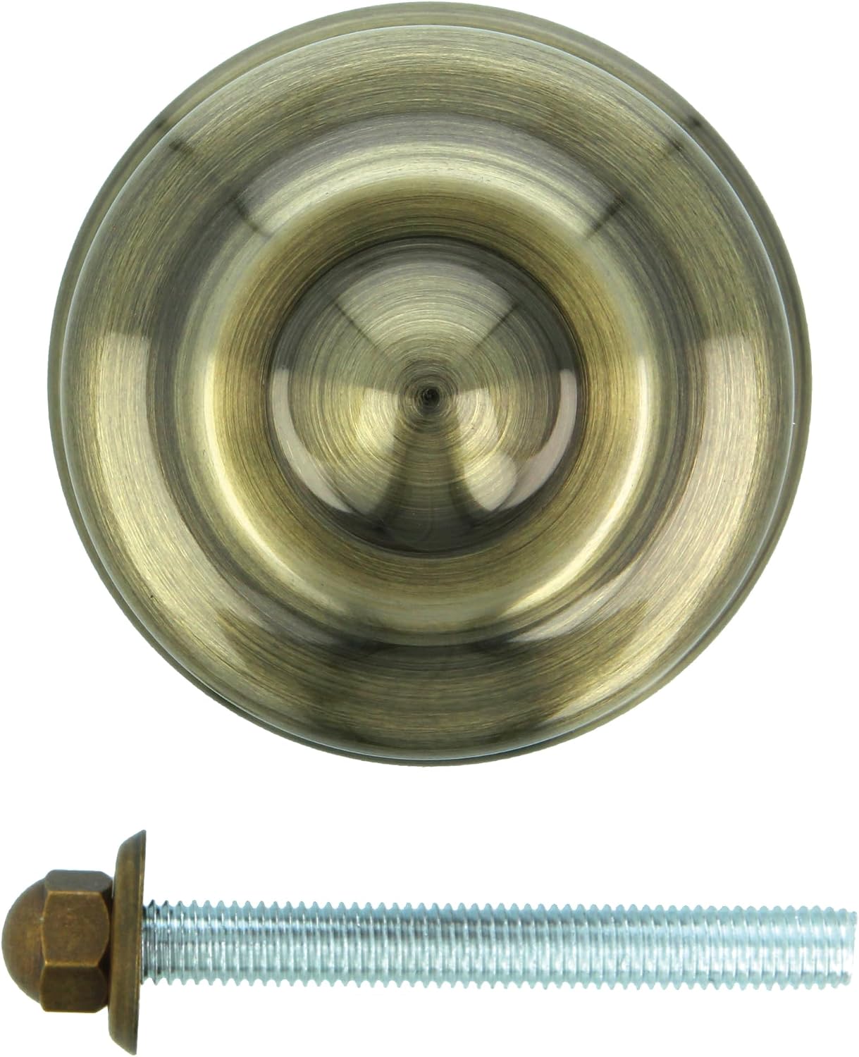 Amig - Brass Door Knob - Leather Finish - Handle Diameter 70 mm - Includes Screw and Fixing Nut -for Main Entry Door - Mod. 51