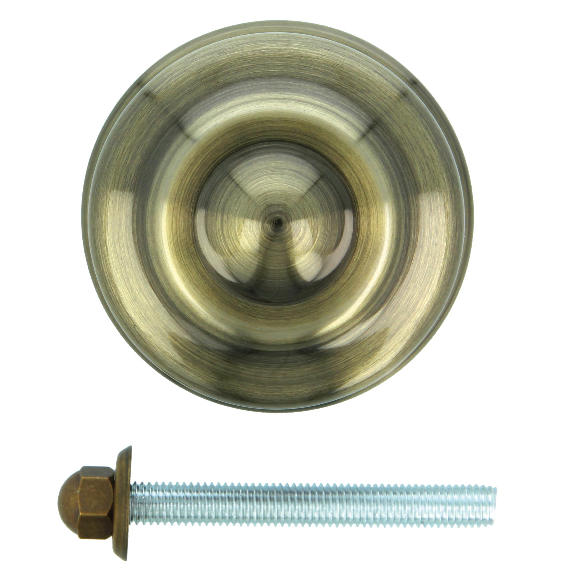 Amig, Elegant Leather-Finished Brass Door Knob, Heavy Duty with Steel Base, Easy to Install, Ideal for Exterior Doors - Image 2