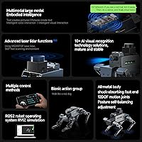 Vista 3 de Yahboom Smart AI Robot Dog Raspberry Pi5 Adultos AI ROS Python programable 12 articulaciones biónica mecánica perro reconocimiento de color OpenCV