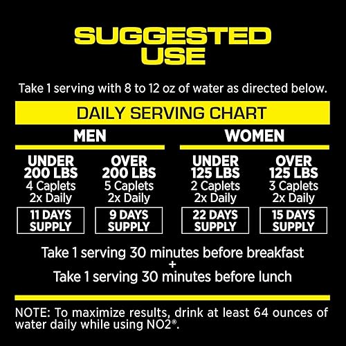 Miniatura 4 de MRI Performance NO2 refuerzo de óxido nítrico, fórmula original con 3,000 mg de L-arginina y AAKG para fuerza y resistencia, apoya la producción de