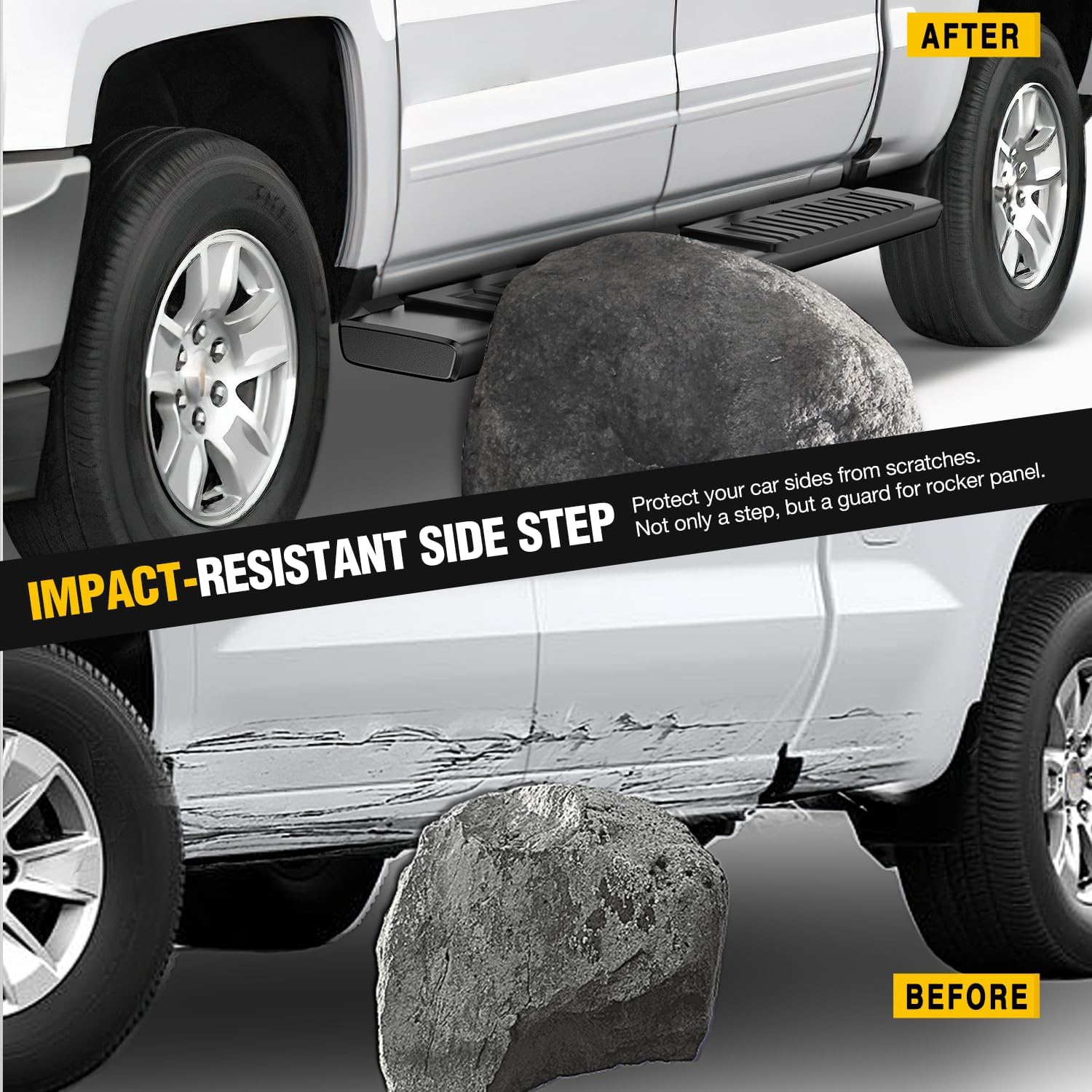 Nilight Running Boards for 2015-2026 Chevrolet Colorado/GMC Canyon Crew Cab 6 Inch Side Step Nerf Bars Black