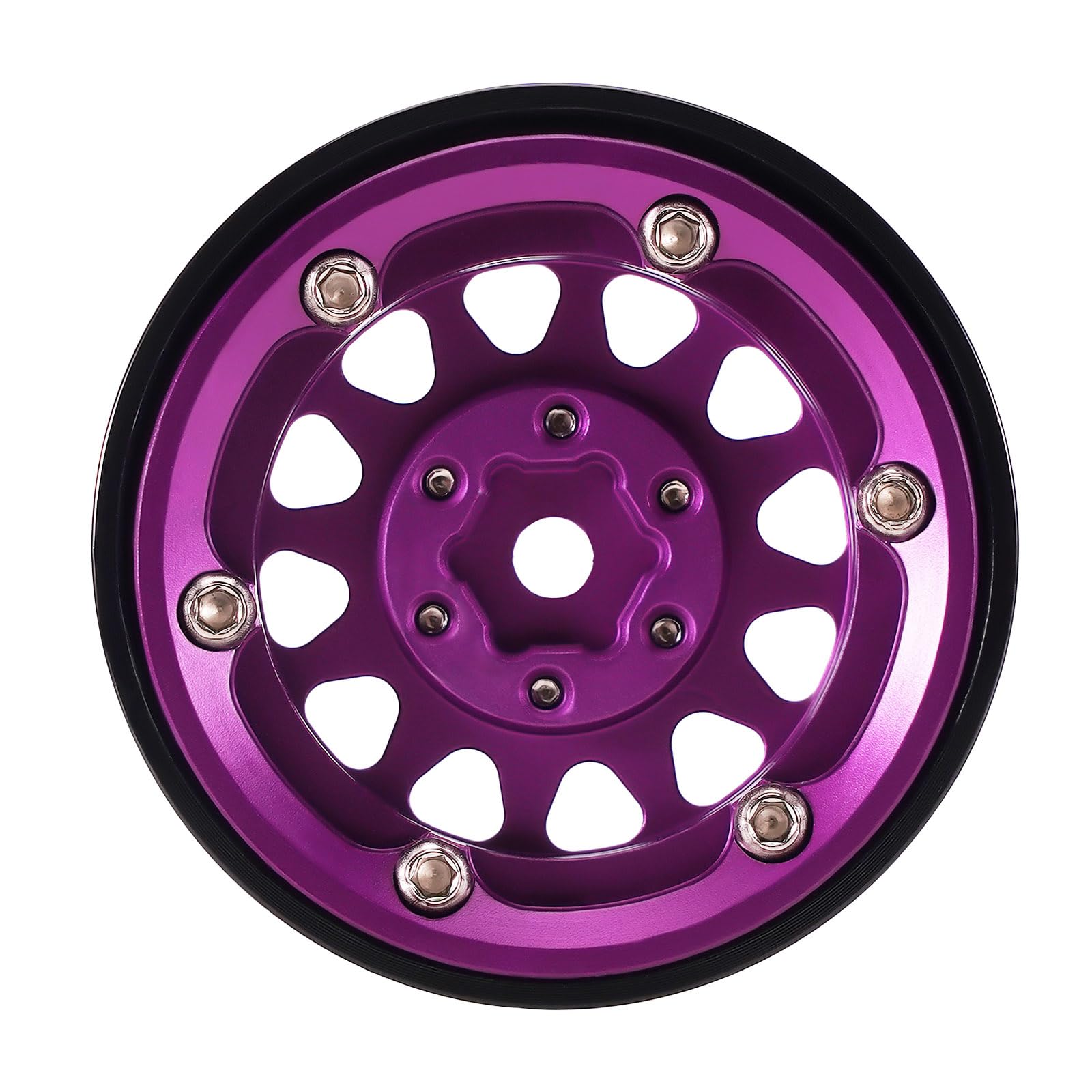 Jantes CNC Beadlock en aluminium, convient aux pneus de stock TRX4M pour 1/18 RC inoler TRX4-M Bronco Defender FCX24 SCX24 AX24 Upgrade 4 pièces  26