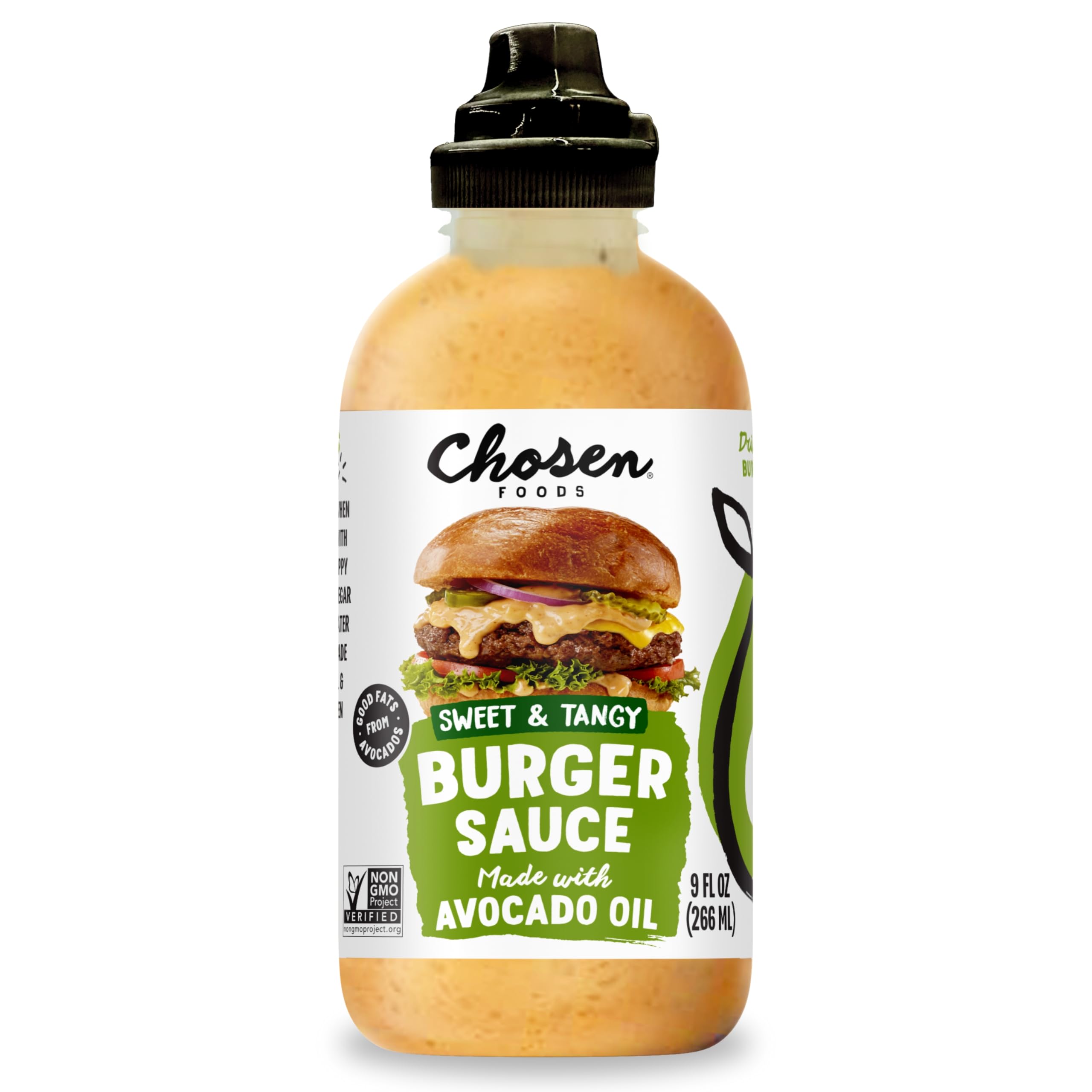 Burger Sauce, for Hamburgers, Sandwiches, Nuggets, Wings, Fries, and More 9 floz
