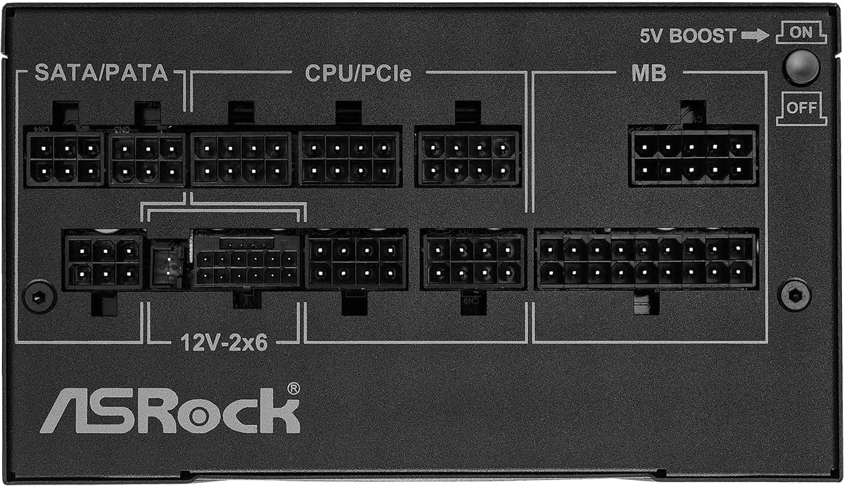 ASROCK PG-850G PSU 850W 80 Plus Gold/A 135mm Modular PCI-E 5.1 (12+4pin) x1, PCI-E (6+2pin) x3, SATA (5-pin) x9