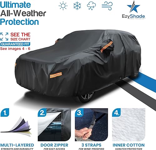 Miniatura 15 de EzyShade - Funda de 10 capas para camioneta, impermeable, para todo tipo de clima, completa y exterior, consulta la tabla de tamaños para un ajuste