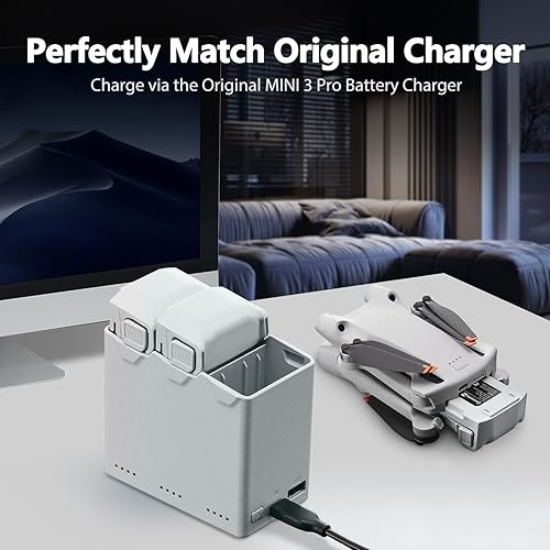 Miniatura 5 de Mini 43 Pro Battery Plus, 3850 mAh LiPo Batería de Vuelo Inteligente Compatible con DJI Mini Serie 3Mini 4 Pro Drone, 51 minutos de tiempo máximo de