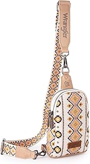 Wrangler Aztec Sling Bag - Southwest Crossbody Trendy Chest Bag