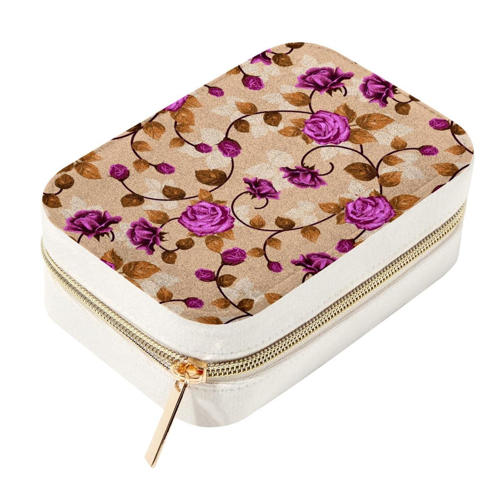 Sac à main à fleurs avec zip idéal pour ranger vos bijoux