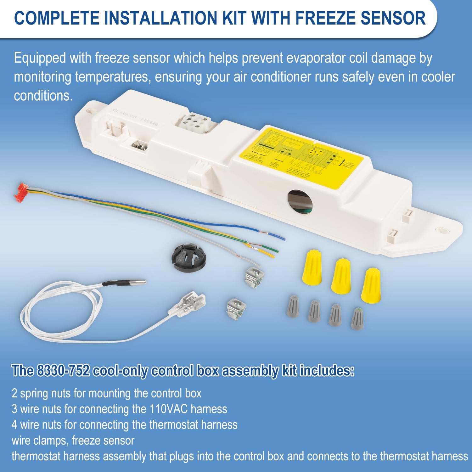 8330-752 Ceiling Control Box Assembly Replacement Parts Fit for Coleman Mach RV Non-Ducted Air Conditioner A/C Systems with Wall Thermostat, 12 VDC Control Cooling Only, Replace 8330752
