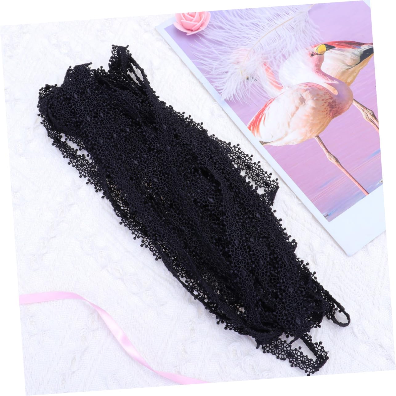 Tofficu 3piezas Ribete De Encaje Negro De Yardas Decoración De Bordes Para Ropa y Manualidades Para Bodas y Fiestas Material Suave y Fácil De Cortar