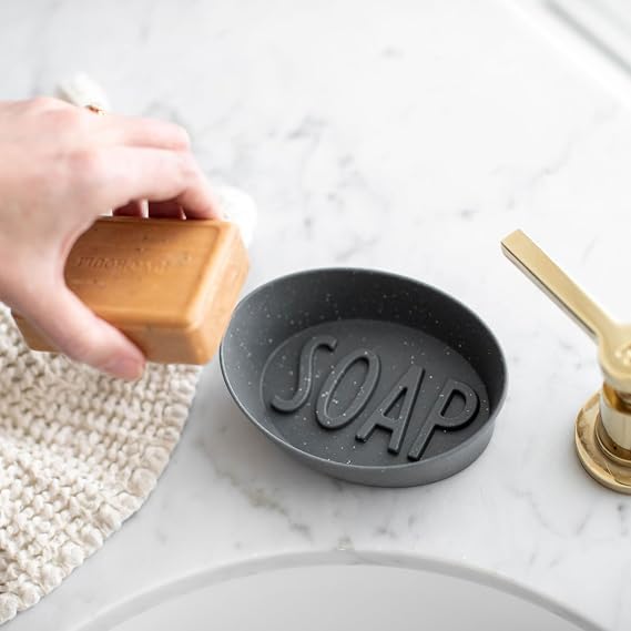 Koziol Dish, Soap Holder, Recycled Ash Grey, Taille Unique