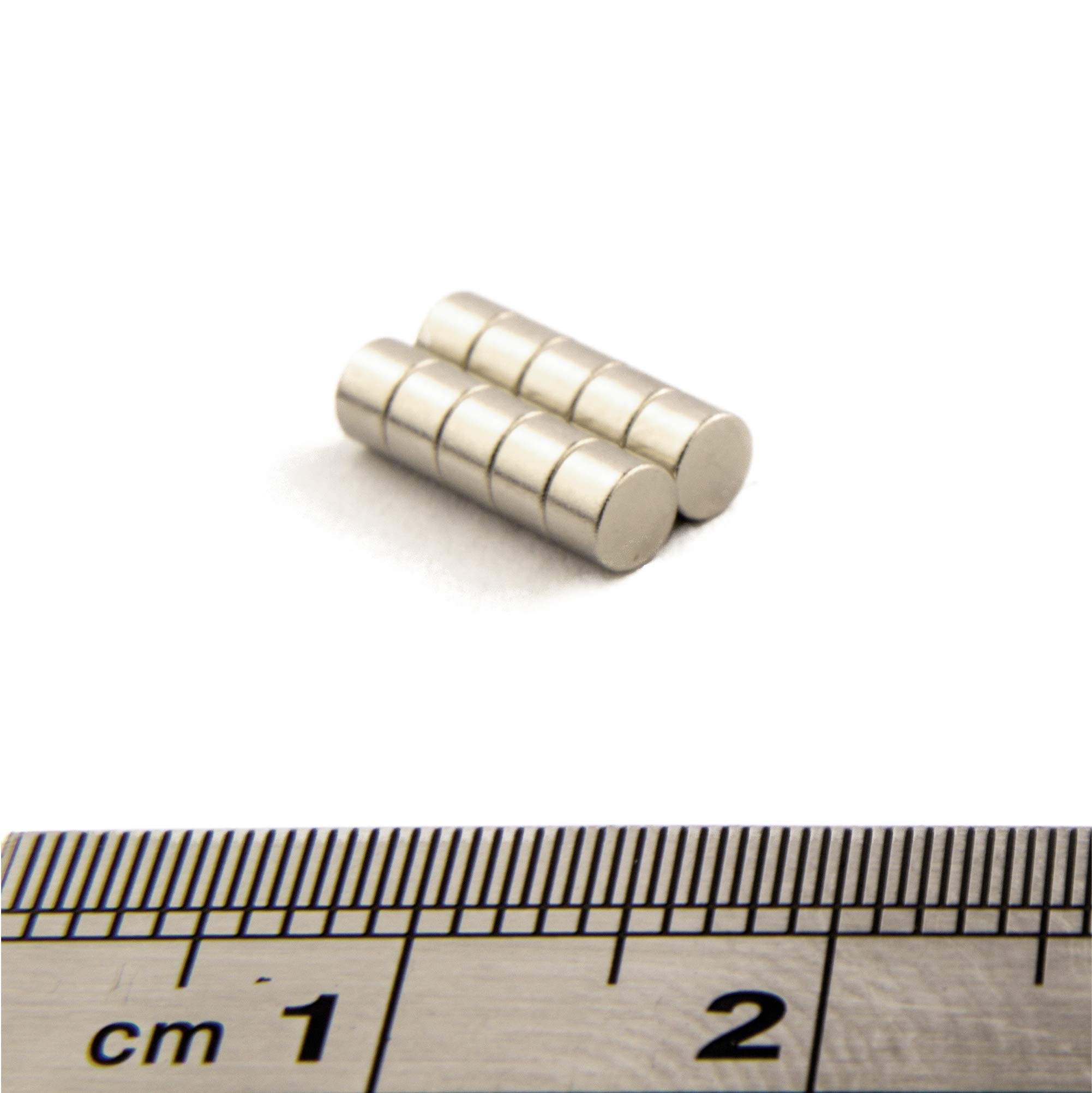 Pack of 10-3mm Dia x 2mm Thick Neodymium Neo Disc Magnets. Grade N42 Tiny but strong. Pull approx 200g Circle Round (10)