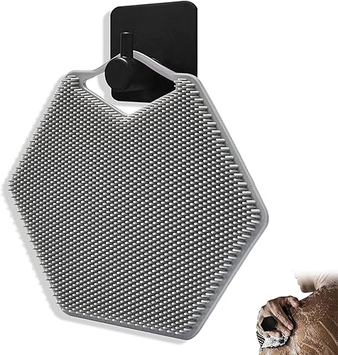 Limpiador corporal de silicona suave y gancho de almacenamiento cepillo de limpieza de ducha de mano de silicona exfoliante suave y masaje para todo