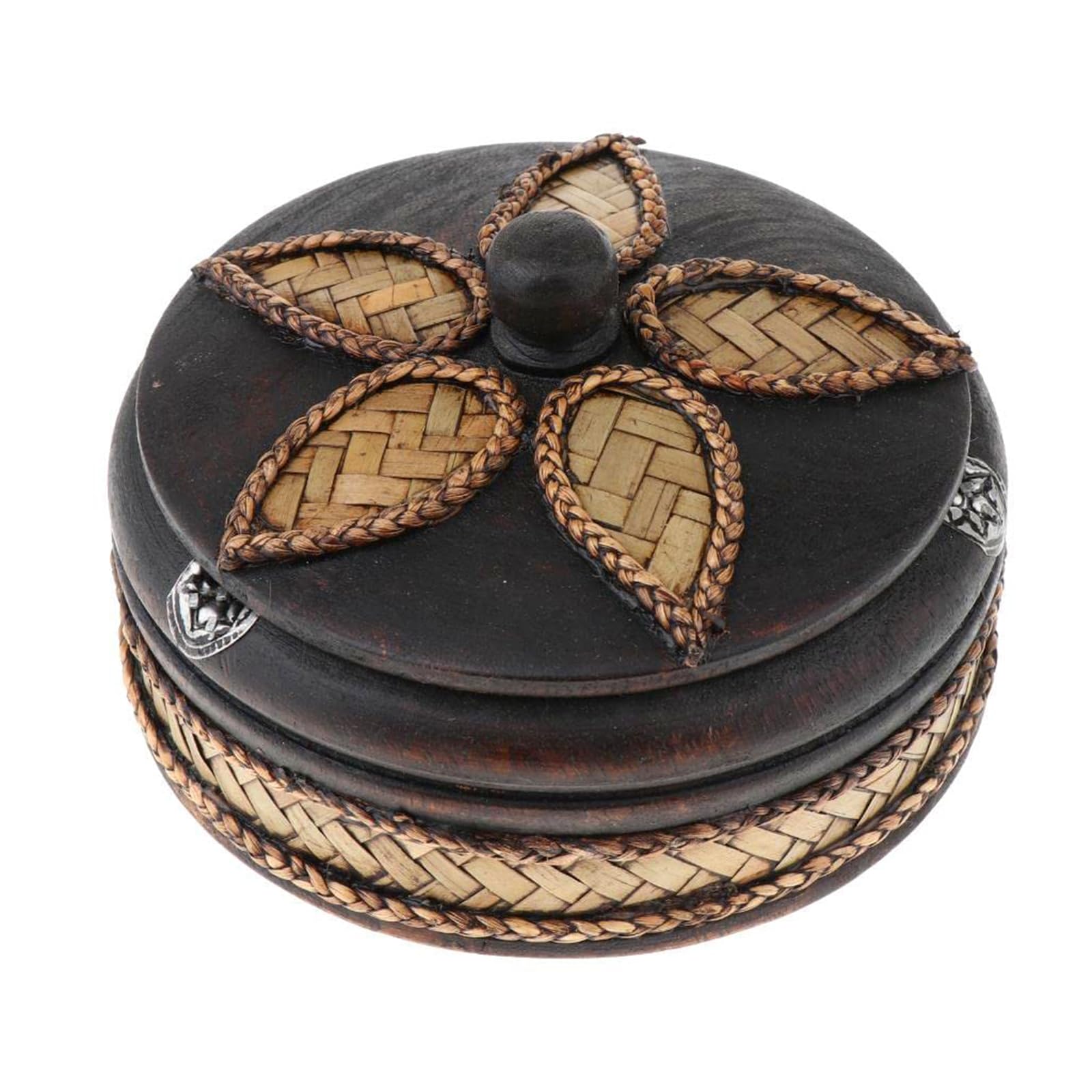 Buxuaaaa Handcraft Wood Ashtray with Lid Suitable for Parties and Restaurants Public Space Maintaining Tidiness Disposal Holder Southeast Asian Ashtray