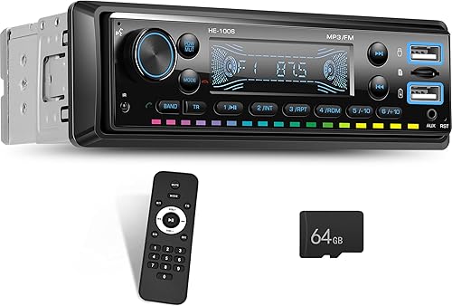 Radio de audio estéreo Bluetooth 5.0 con tarjeta 64G receptor FM Radio de música digital reproductor MP3 soporte entrada AUX reproducción USB y