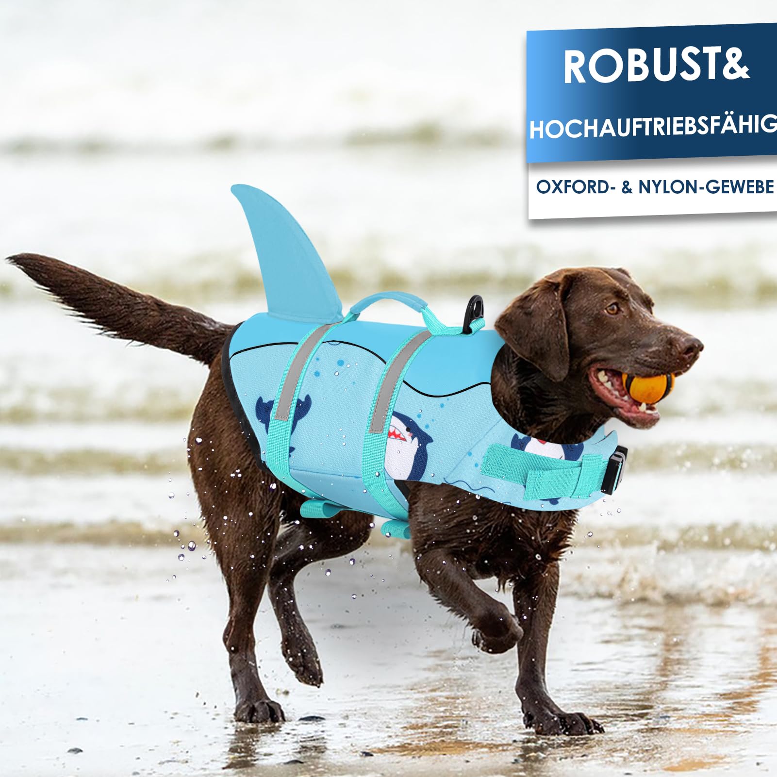 AOFITEE Hundeschwimmweste – Verstellbar Mit Reißverschluss, Rettungsgriff, Reflektierend, Für Kleine Bis Große Hunde (6 Größen)
