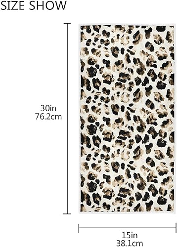 Miniatura 3 de Pfrewn Toallas de baño de mano con estampado de leopardo negro dorado, suaves, absorbentes, para colgar en la cocina, para decoración del hogar, 16