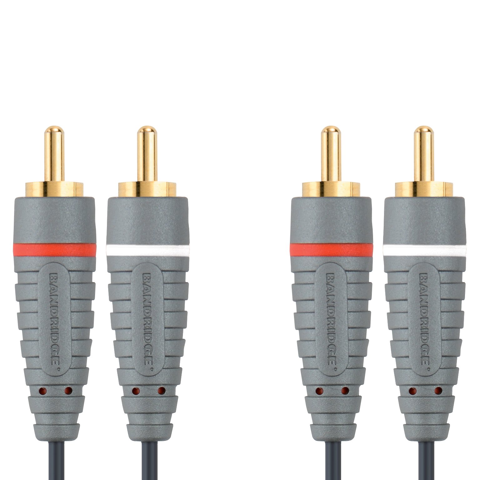 Bandridge BAL4201 - Cable de audio estéreo (2 RCA macho, 2 conectores RCA macho, 1 m)
