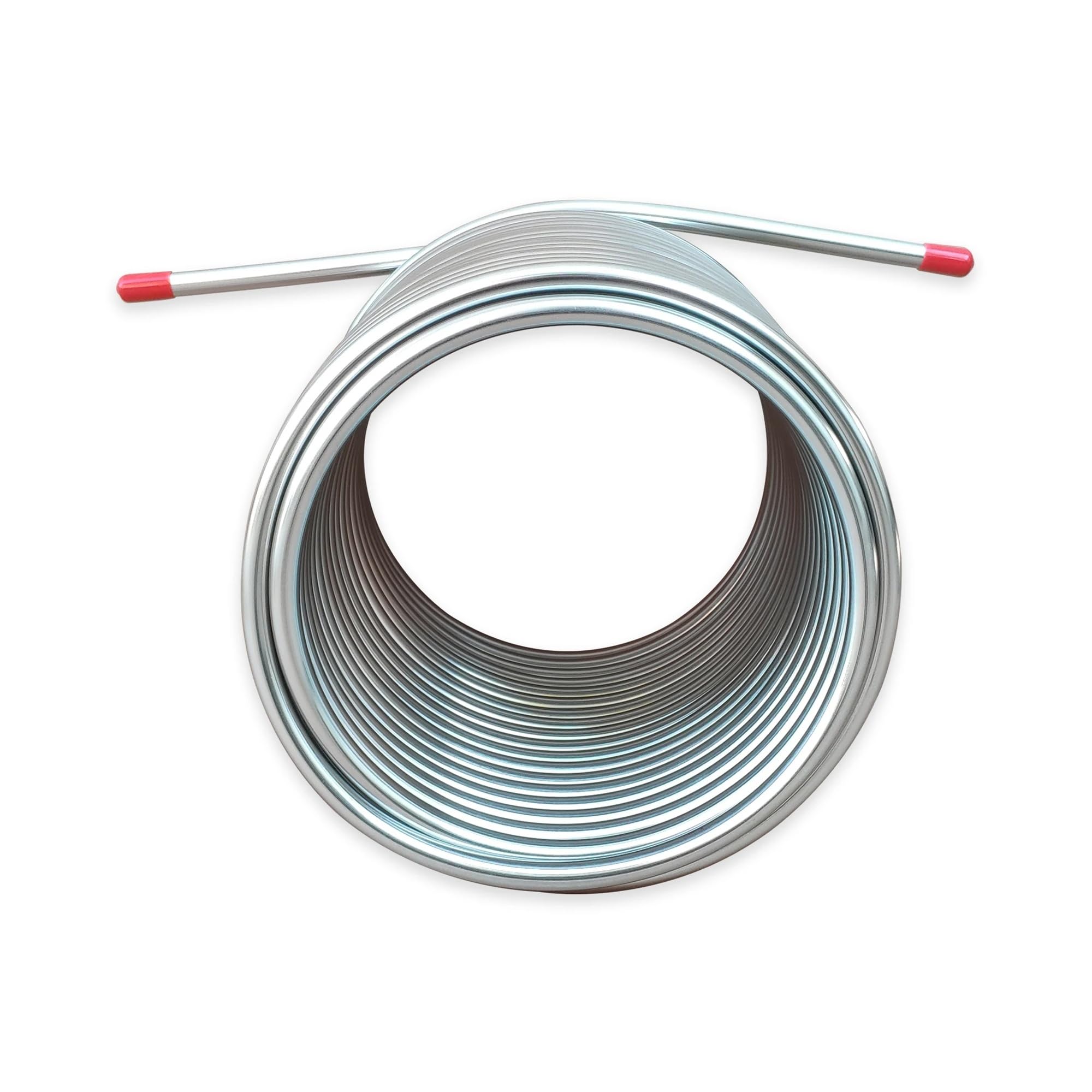Serpentín de cerveza de acero inoxidable de 3/8" de diámetro exterior, 21 m de longitud, serpentín de enfriamiento de doble capa, tubo de vino de enfriamiento rápido for exteriores Múltiples aplicacio