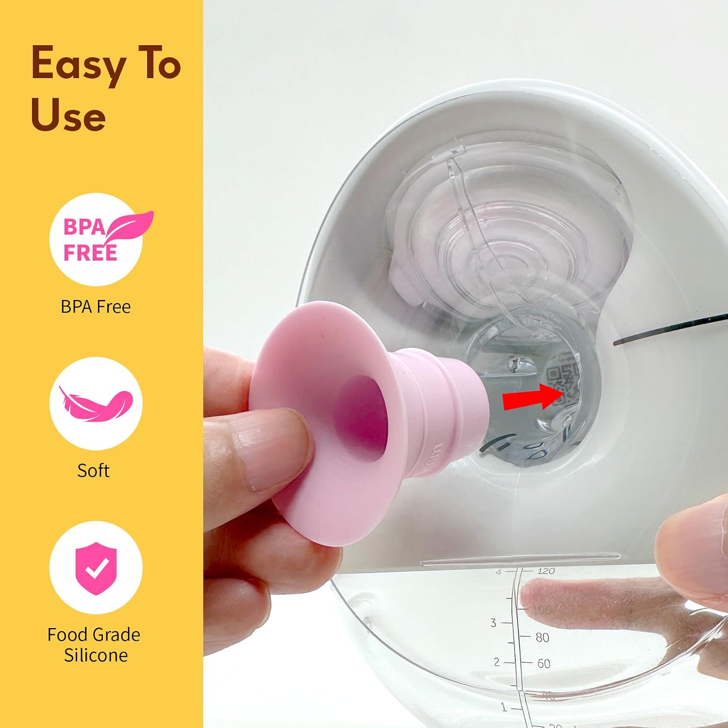 Flange Sizing Kit with 20PCS 13/14/15/16/17/18/19/20/21/22mm Flange Inserts for 24mm Breast Pump, Silicone Flange Size Kit 3 in 1 Include Nipple Ruler, Cleaning Brush, Pumping Breastfeeding Essentials