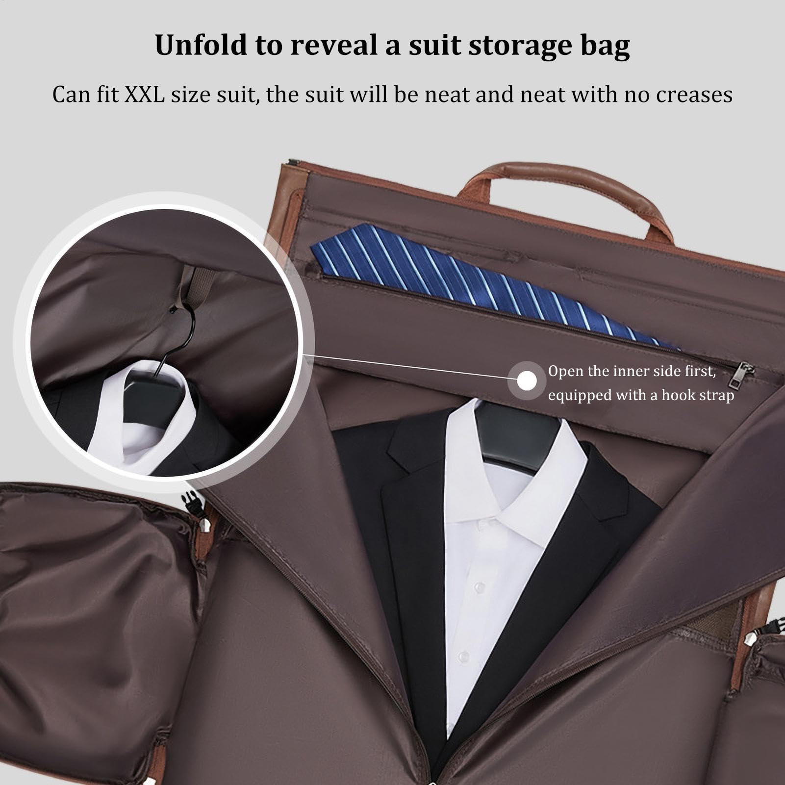 Borsone porta abiti convertibile, Borsone porta abiti da viaggio | Borsoni per indumenti Scomparto per scarpe in pelle PU - Borsa da viaggio convertibile Borsone porta abiti, valigia