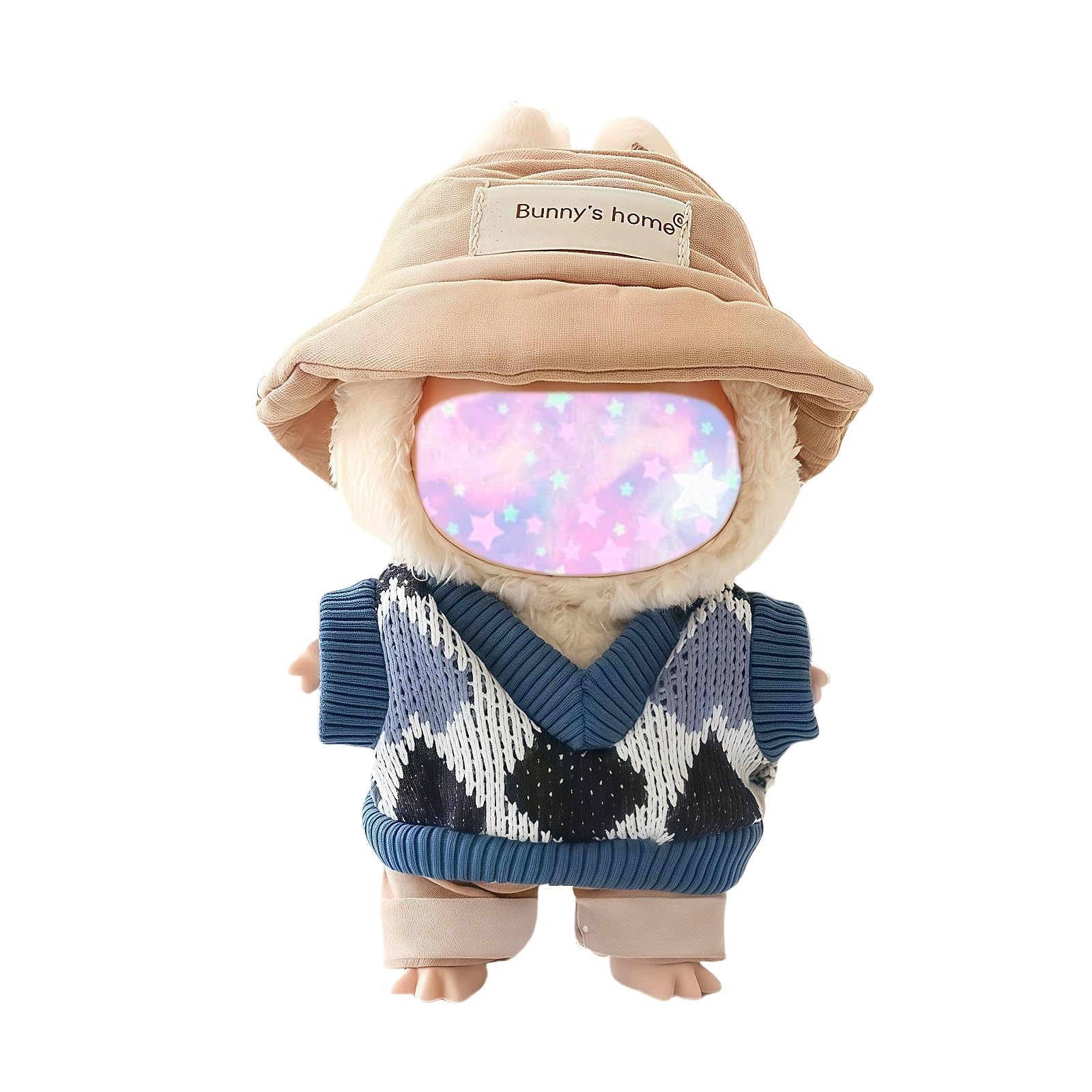 17cm Doll Clothes Outfit Set, 3 Pieces Dress Sweater Set for 6.7inch Doll Suit, Fashion Kawaii Hat & Clothes Accessories for 1st/2nd/3rd Gen Dolls Play & Display
