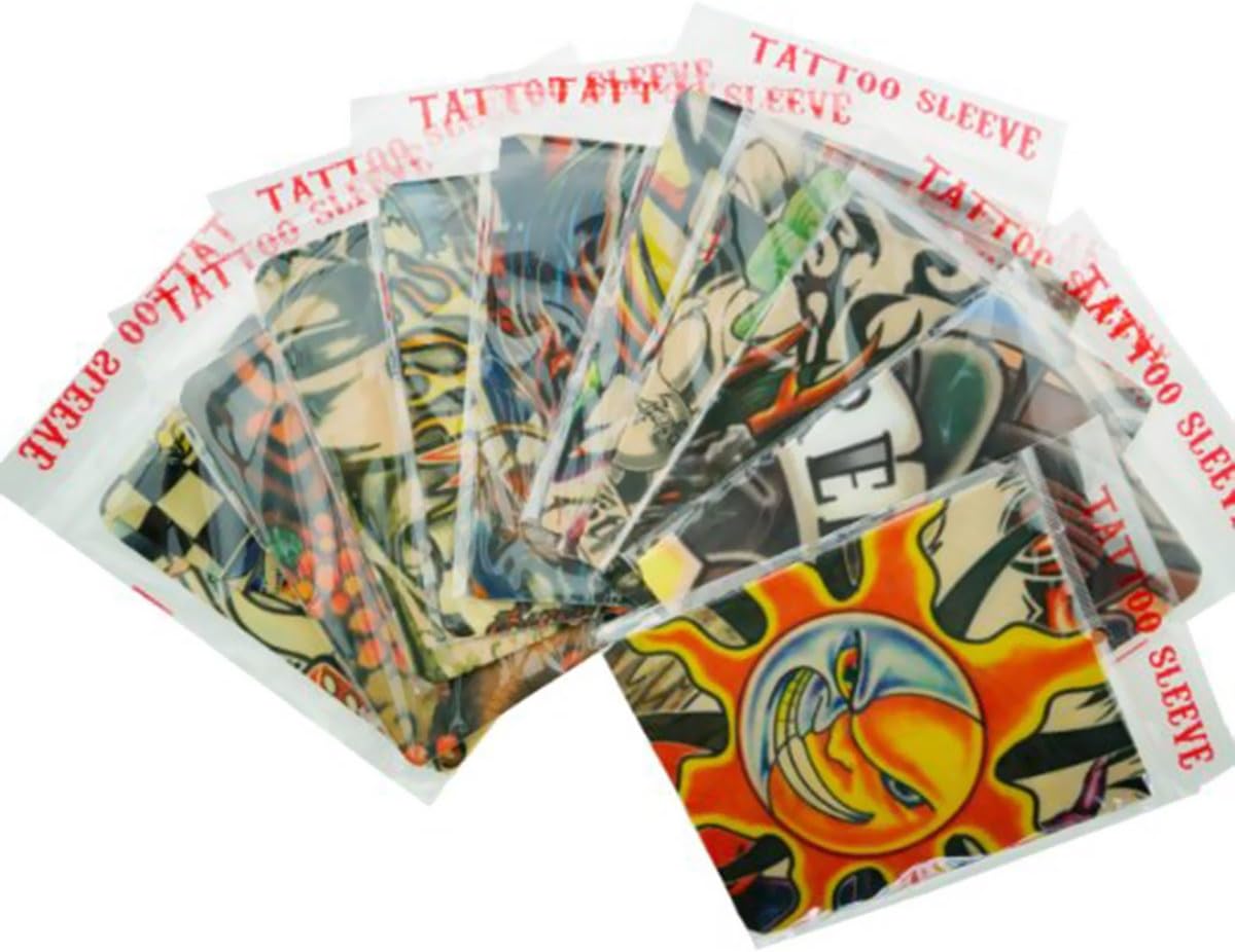Akstore Temporary Tattoo Sleeves Set Arts Temporary Fake Slip On Tattoo Arm Sleeves Kit (set10-1)