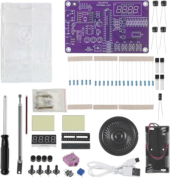 FM Radio Kit Soldering Practice Kits, DIY Electronic Project Kit FM 87-108MHz with 2 Power Modes EK1989, Soldering Learning and Teaching for Beginners, Adults, Kids - 3