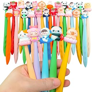 24 Pcs Cute Bobblehead Erasers for Kids Fun Pencil Erasers for Back to School Supplies Class Rewards Student Gifts.