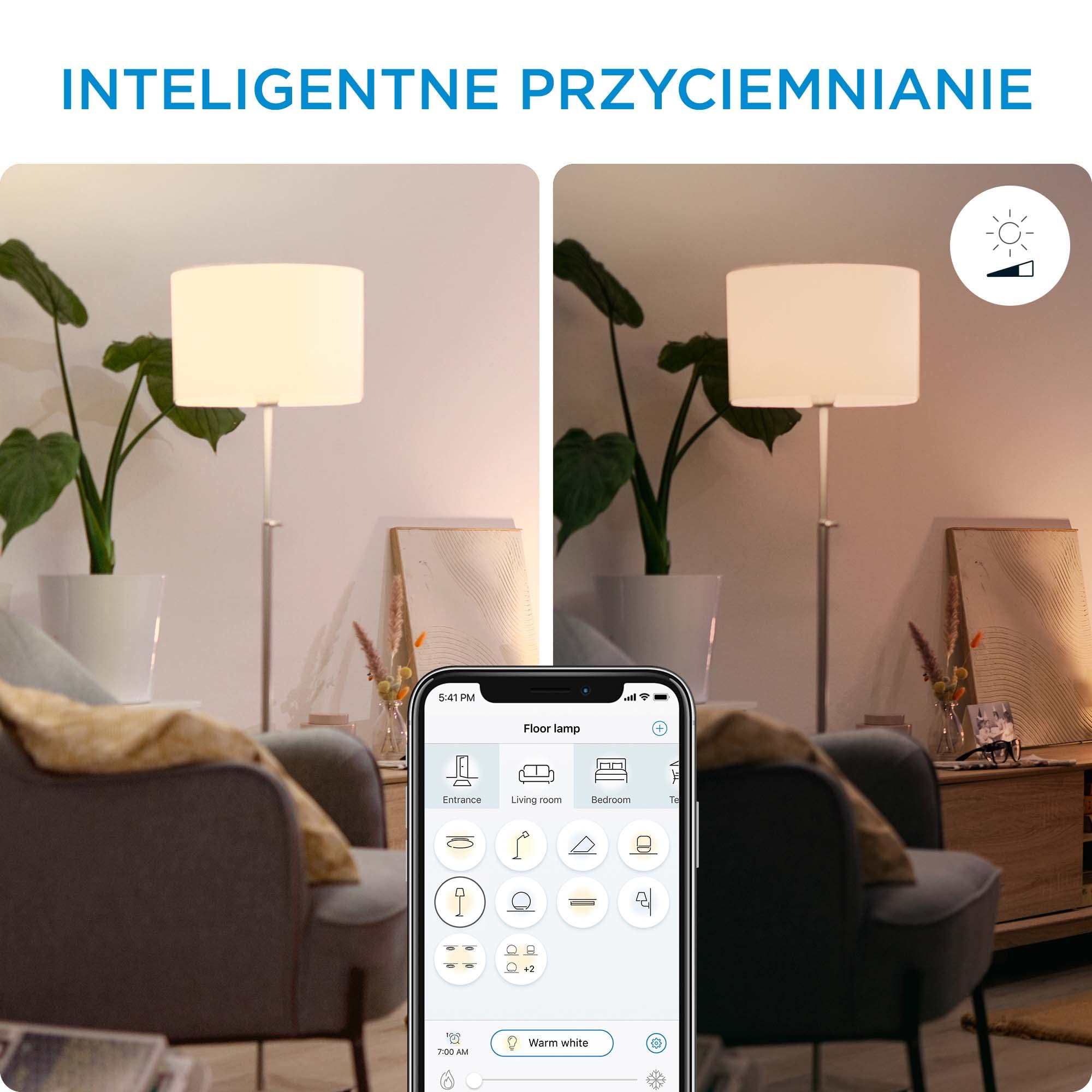 WiZ Inteligentna lampa sufitowa SuperSlim 16W, Wi-Fi, Bluetooth, wiele odcieni bieli, sterowanie aplikacją