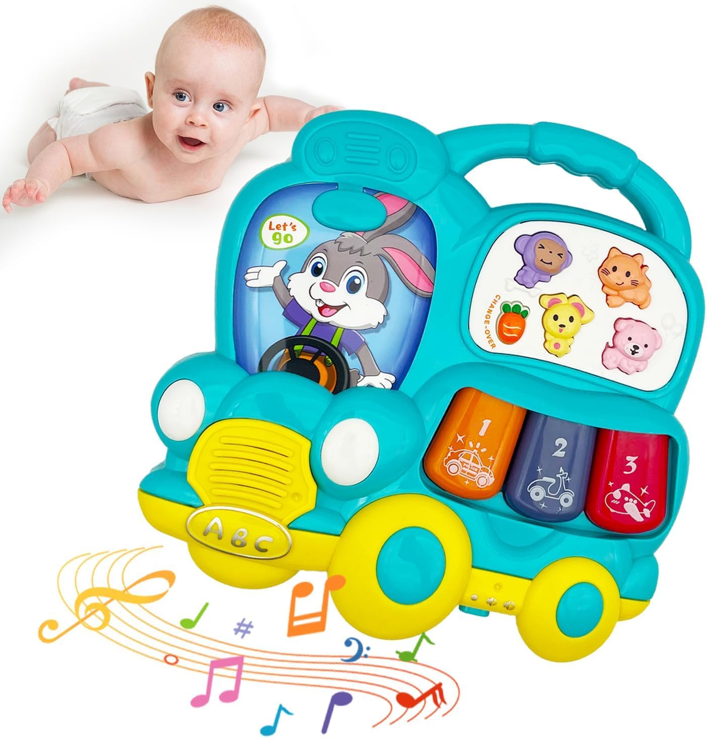 Okean® Baby Music Toys , Animal Baby Piano Musical Light Infant Toys Toddlers Early Education Birthday Gift for 1 2 3 4 5 6 Year Old Girls Boys (B0DDCMB5Z4) Amazon Price History, Amazon Price Tracker