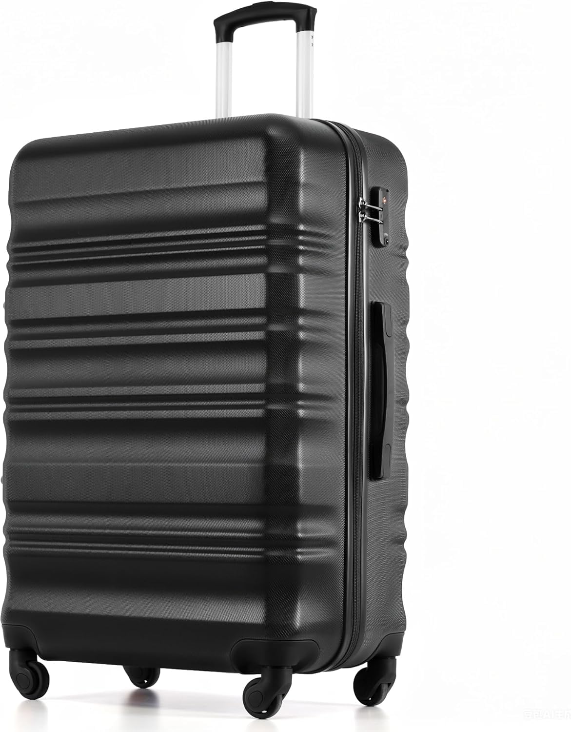 COOLIFE Koffer Groß, Hartschalenkoffer mit TSA-Schloss, Reisekoffer mit 360° Spinner Räder, Teleskopgriff, Trolley Rollkoffer für Geschäftsreisen, Fernreisen und Familienurlaube, Schwarz, 93L